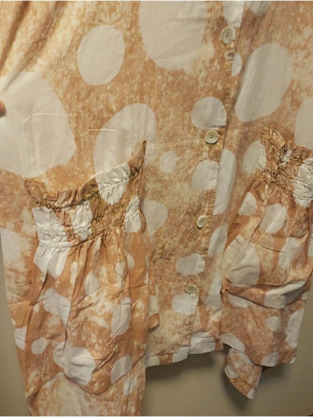 NWT A Rare Bird Cotton Tunic/ Duster with Light Pink Polka Dots - Picture 5 of 6